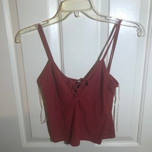 Lace up crop top full tilt size S